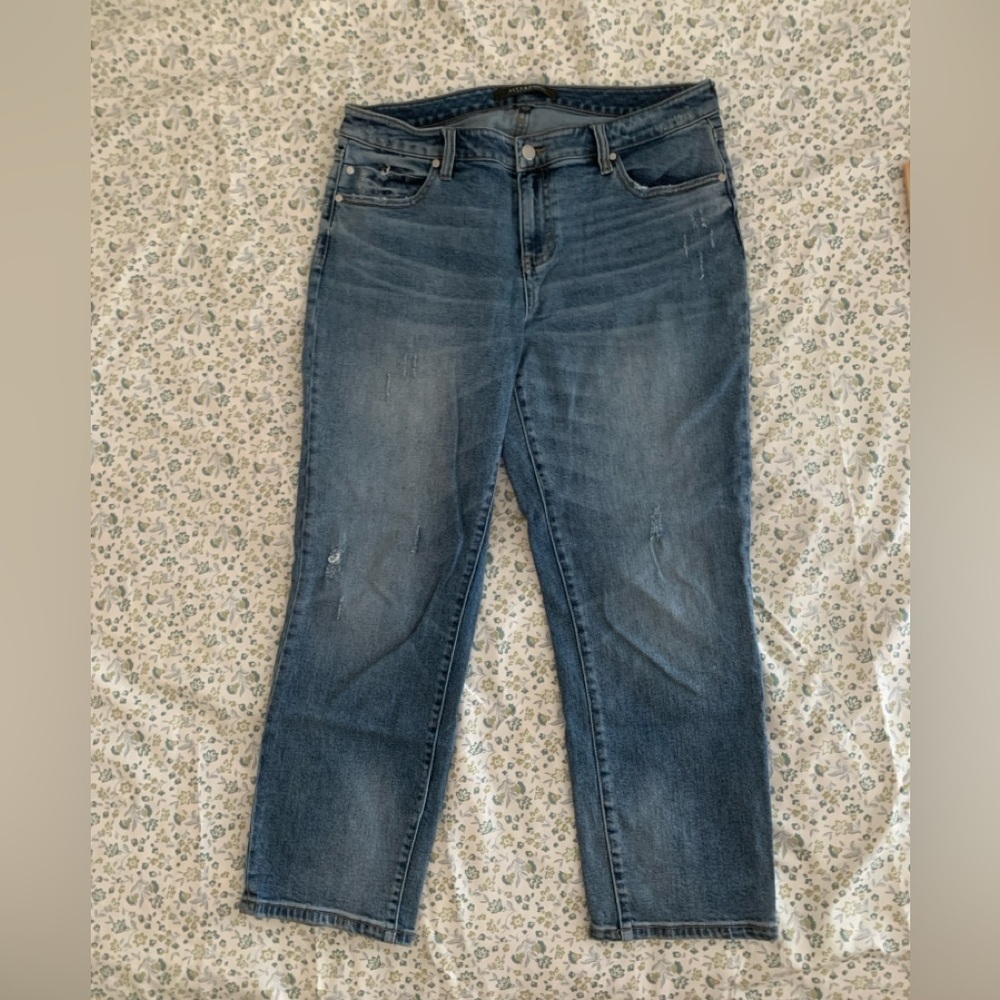 Liverpool Los Angeles Liv Non Skinny Skinny Distressed Cropped Jeans 10/30